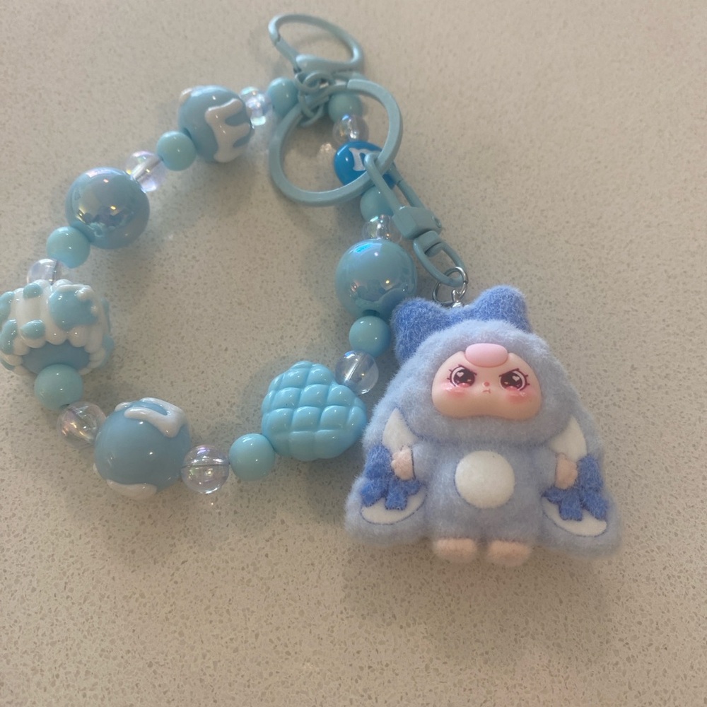 Cute Blue Kawaii character keychain